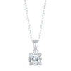 NECKLACES - Round Solitaire 1/3 Cttw Diamond 18" Necklace  14k White Gold
