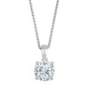 NECKLACES - Round Solitaire 1 Cttw Diamond 18" Necklace  14k White Gold
