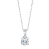 NECKLACES - Round Solitaire .25 Cttw Diamond 18" Necklace  14k White Gold
