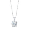 NECKLACES - Round Solitaire .75 Cttw Diamond 18" Necklace  14k White Gold