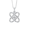 Love's Crossing Diamond Necklace 1/4 Cttw Sterling Silver