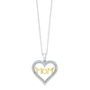 NECKLACES - Sterling Silver & 10K Yellow Gold Diamond Mom Pendant