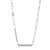 Sterling Silver 17" Necklace made with Paperclip Chain & CZ Bar in Center