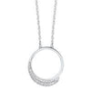 NECKLACES - Sterling Silver .37cttw Diamond Open Circle Pendant