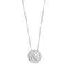 NECKLACES - Sterling Silver Circle Crystal Pendant Necklace