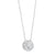 Sterling Silver Circle Crystal Pendant Necklace