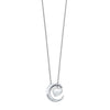 NECKLACES - Sterling Silver Heart & Half Moon Pendant Necklace