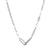 Paperclip Chain 3mm Necklace With 2 CZ Links In Center 17"