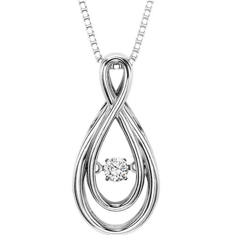 RHYTHM OF LOVE - 14K Rhythm Of Love 1/10cttw Diamond Double Infinity Necklace