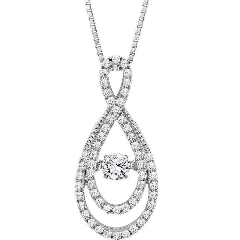 RHYTHM OF LOVE - 14K Rhythm Of Love 2/3cttw Double Infinity Diamond Necklace