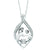 Sterling Silver Mother and Child Diamond Halo Rhythm of Love Necklace