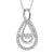 Rhythm of Love Infinity Diamond Necklace 1/1 Cttw Silver