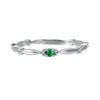 RINGS - 10K White Gold Emerald Stackable Ring