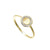 Round Signet Diamond Ring 1/20 Cttw 10k Yellow Gold