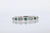 Bezel Set Emerald With Diamond Stackable Ring 14K White Gold
