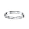 Crossover Diamond Band 1/10 Cttw 14K White Gold