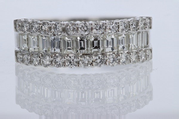 14K White Gold Star Shape Trillion Cut Lab-Created Diamond Wedding Cluster  Ring