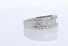 RINGS - 14K White Gold 1.50cttw Baguette And Round Cut Diamond Band