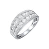 RINGS - 14k White Gold 1cttw 5-Row Diamond Ring