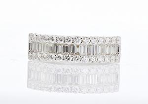 RINGS - 14K White Gold 1cttw Diamond Fashion Ring