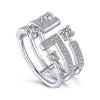 Geometric Design Diamond Ring 2/3 Cttw 14K White Gold