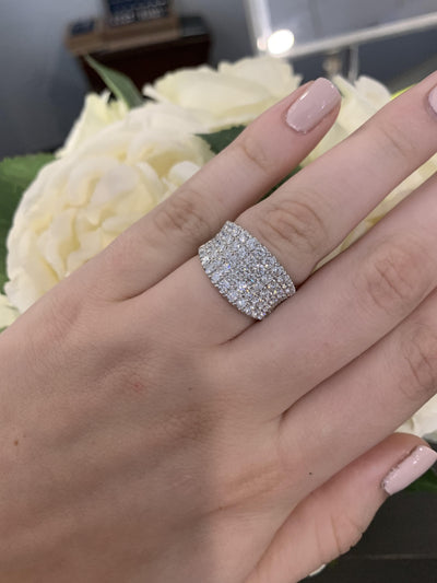 RINGS - 14K White Gold 2ct Statement Diamond Fashion Ring