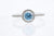Round Topaz With Diamond Halo Ring 5mm 14K White Gold