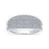 RINGS - 14K White Gold .80cttw Diamond Curved Fashion Ring