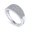 RINGS - 14K White Gold .80cttw Diamond Curved Fashion Ring