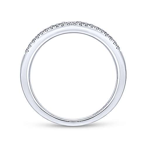 RINGS - 14K White Gold .80cttw Diamond Curved Fashion Ring