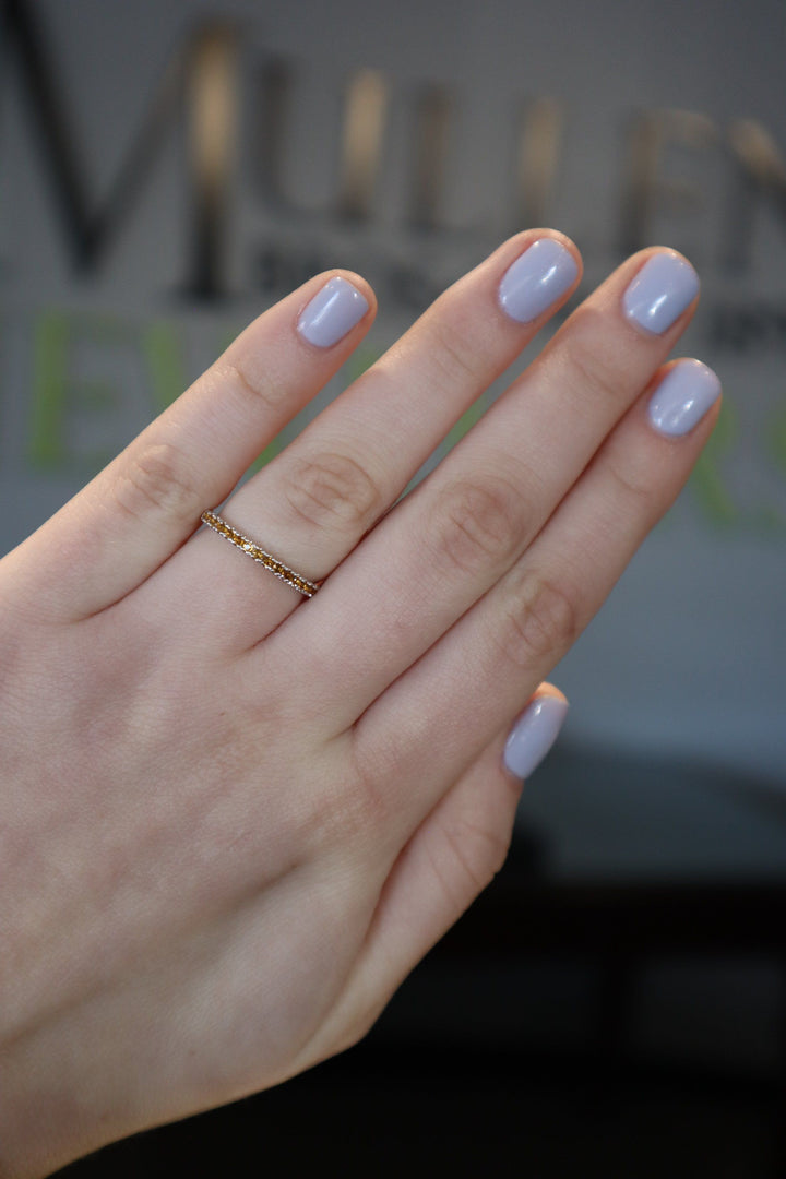 RINGS - 14K White Gold Citrine Stackable Birthstone Ring