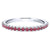 Ruby Birthstone Stackable Ring 14K White Gold