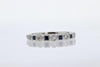 RINGS - 14K White Gold Sapphire And Diamond Station Stackable Band