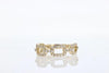 RINGS - 14K Yellow Gold 1/2cttw Diamond Pave Link Style Fashion Ring
