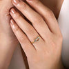 RINGS - 14K Yellow Gold Twisted Heart Pretzel Ring