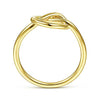 RINGS - 14K Yellow Gold Twisted Heart Pretzel Ring