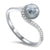 Sterling Silver and Gray Freshwater Pearl Bypass Ring with CZ Accents
