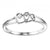 Diamond Double Heart Ring 10K White Gold | Mullen Jewelers