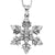 Sterling silver diamond snowflake pendant