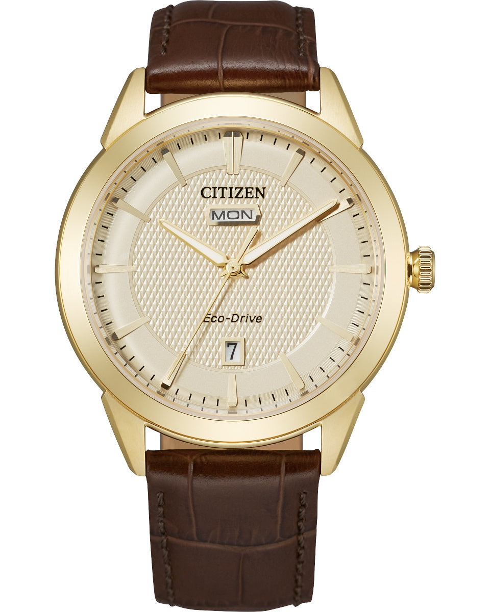 Citizen Eco Drive Men s Corso Gold tone watch