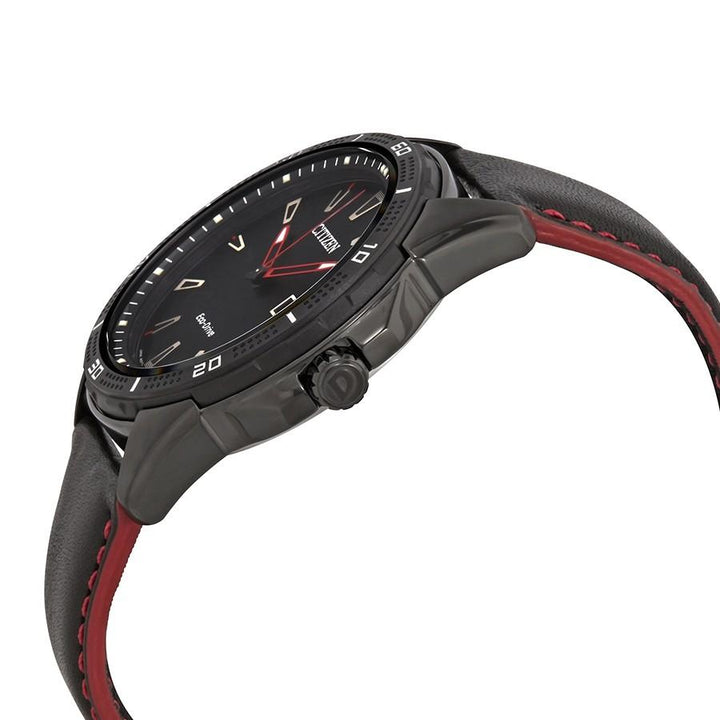 Citizen Eco-Drive Men's Watch with Red Accent Strap