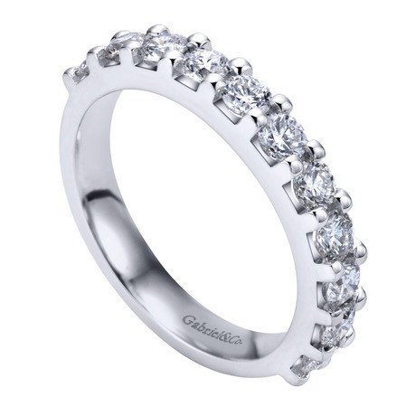 WEDDING - 14K White Gold 1.00cttw Pave Diamond Band