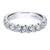 French Pave Diamond Band 1.50 Cttw 14K White Gold