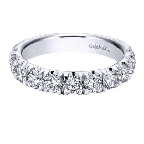 1/5 cttw Pave Diamond Wedding Band for Women in 14K White Gold