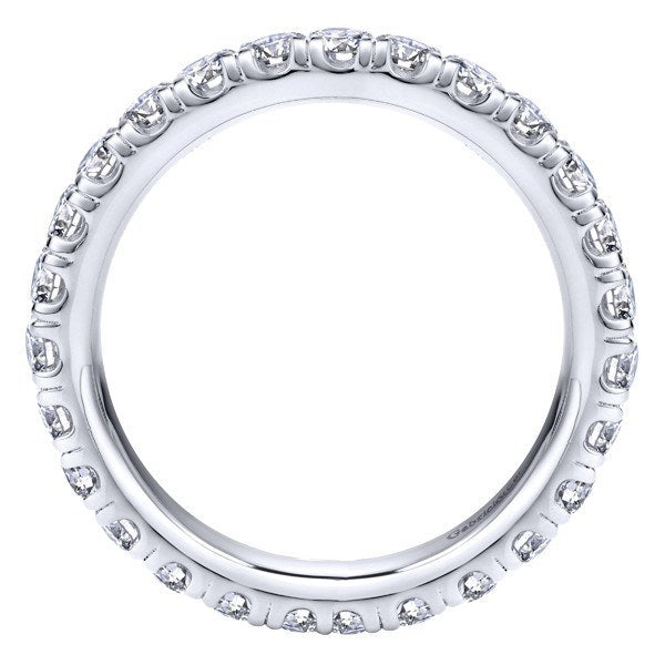 WEDDING - 14K White Gold 1.50cttw French Pave Set Eternity Diamond Band