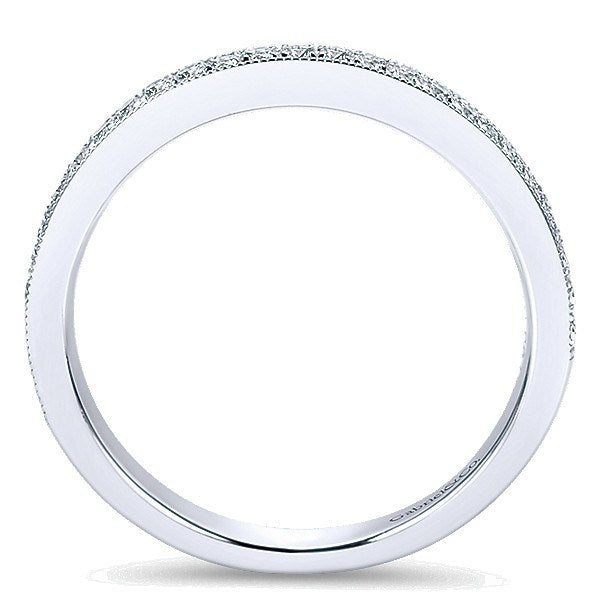 WEDDING - 14K White Gold 1/5cttw Bead Set Diamond Wedding Band