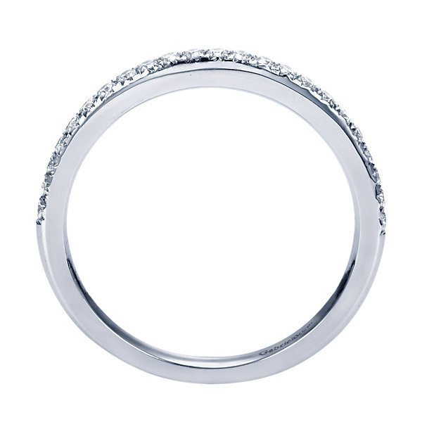 WEDDING - 14K White Gold 1/5cttw Pave Diamond Wedding Band