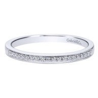 WEDDING - 14K White Gold .10cttw Bead Set Diamond Band