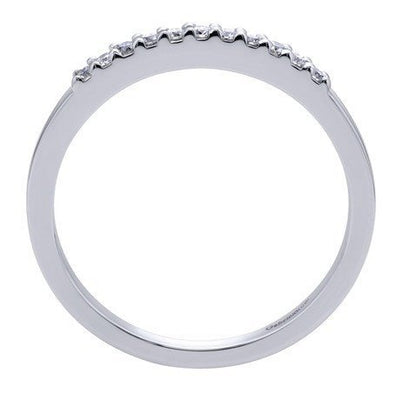 WEDDING - 14K White Gold .10cttw Pave Diamond Band