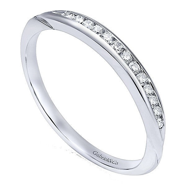 WEDDING - 14K White Gold .13cttw Channel Set Diamond Wedding Band